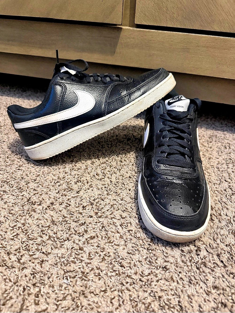 Nike Court Vision Sneakers Black & White US 9